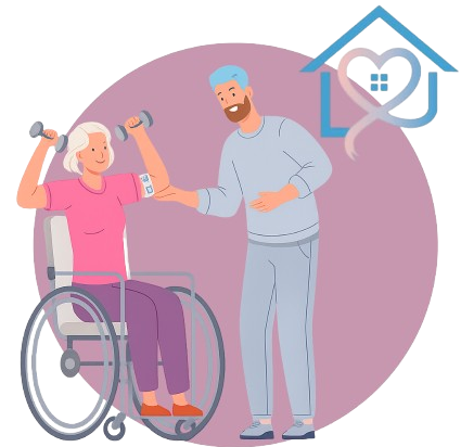 Caregiver providing elderly in home care and mobility assistance in Winter Park, FL